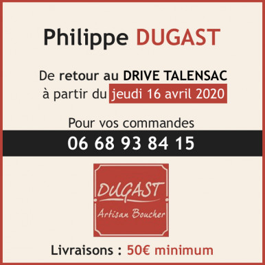 Philippe Dugast de retour au Drive Talensac à partir du 16 avril