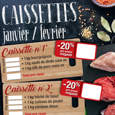 Caissettes janvier et février